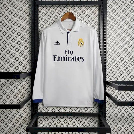 Camisa retrô de mangas compridas do Real Madrid 2016/17