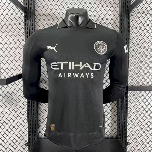 Men's Manchester City 2025/26 Away Long Sleeves Jersey Player Version