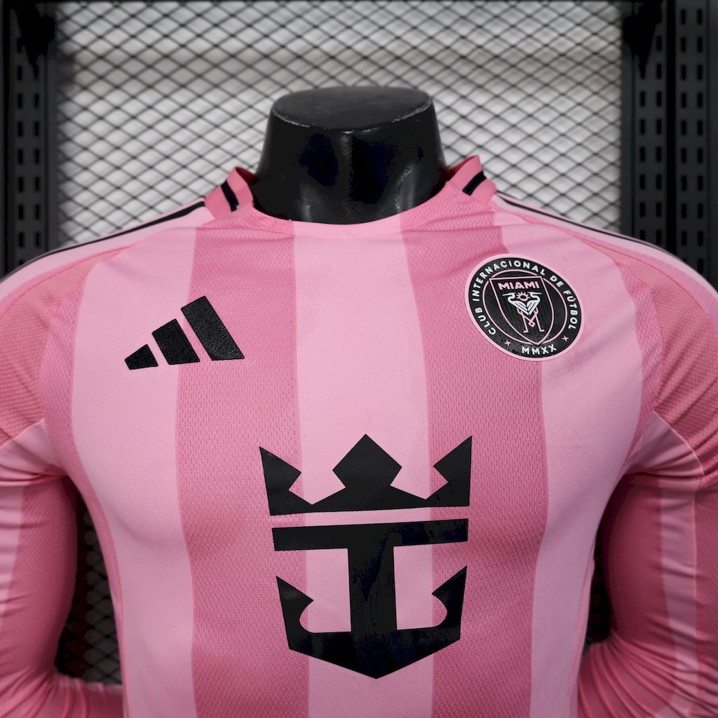 Inter Miami 2025/26 Home Long Sleeves Jersey Player Version