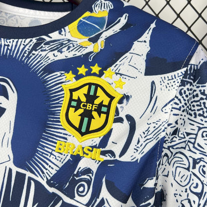 Brazil 2025/26 Blue And White Jersey