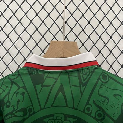Camisa e shorts retrô infantil da seleção do México 1998
