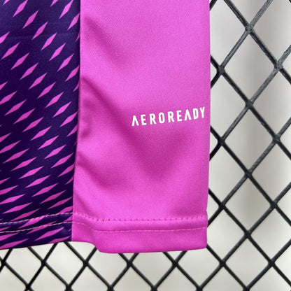 Real Madrid 2025/26 Purple Goalkeeper Kids Kit
