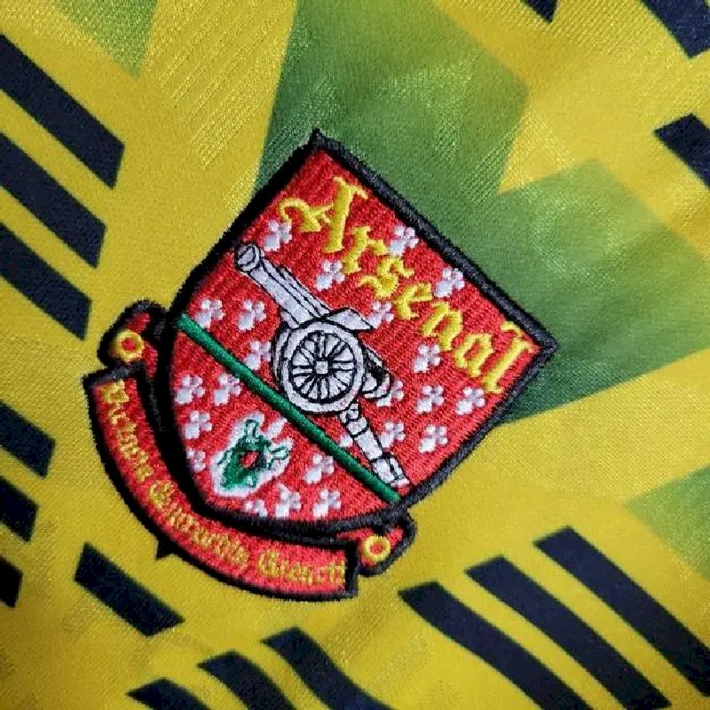 Camisa reserva retrô de mangas compridas do Arsenal 1991/93