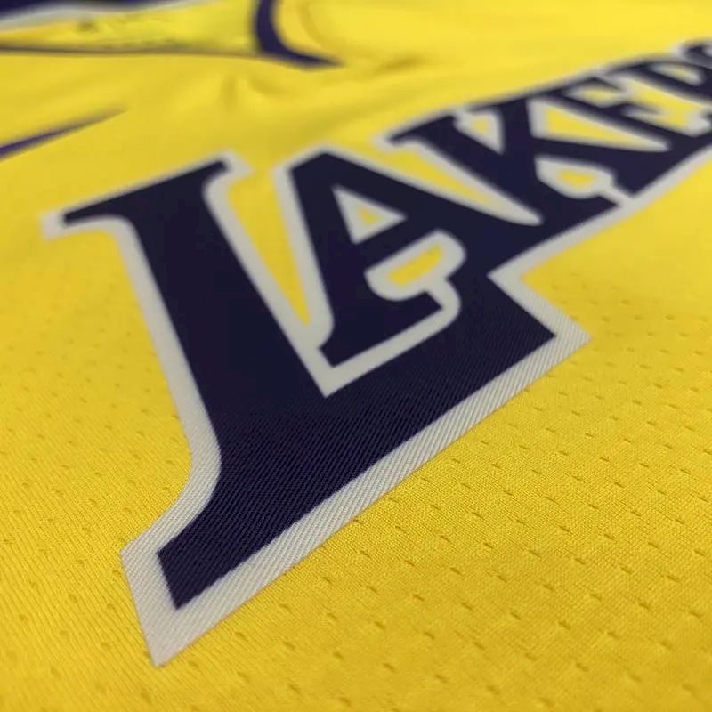 Camisa amarela masculina Kobe Bryant versão jogador – Edição clássica retrô