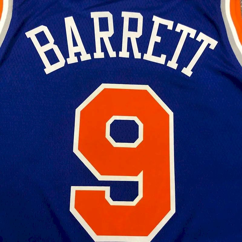 Camisa masculina RJBarrett azul 2020-21 Swingman versão jogador – Edição Ícone