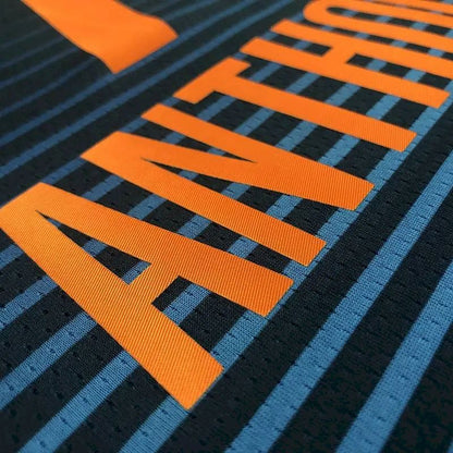 Camisa masculina Carmelo Anthony Swingman azul marinho – Edição Statement