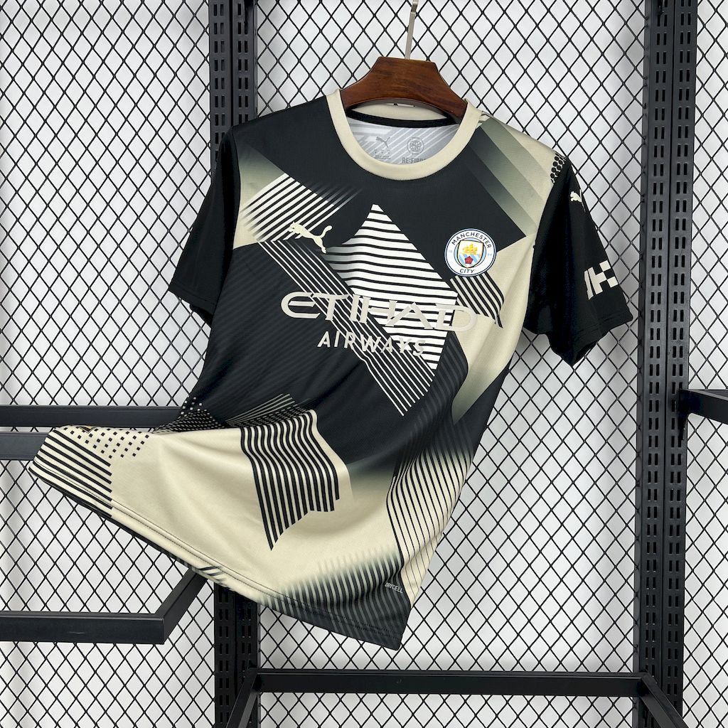 Camisa Manchester City 2025/26 preta e amarela versão conceitual