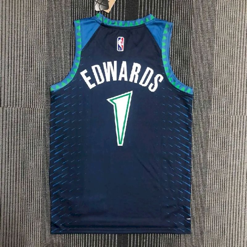 Camisa azul masculina Anthony Edwards Team – Edição City