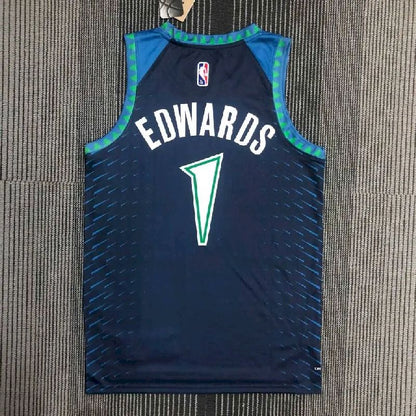 Camisa azul masculina Anthony Edwards Team – Edição City
