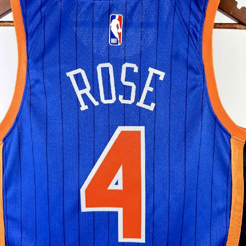 Camisa azul Derrick Rose masculina 2024 – Edição City