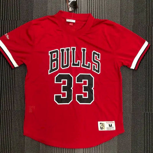 Camisa vermelha masculina Scottie Pippen – Edição retrô
