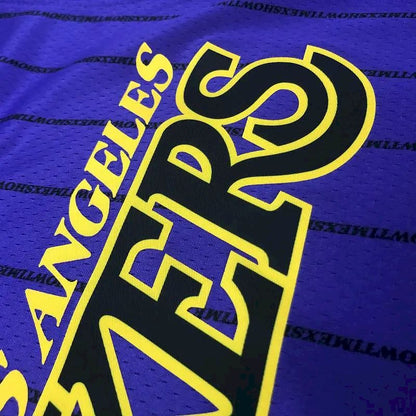 Camisa masculina LeBron James 2018-19 roxa Swingman versão jogador – Edição City