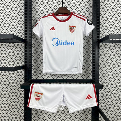 Sevilla 2025/26 Home Jersey Kids Kit