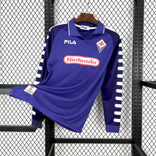 Camisa retrô de mangas compridas da Fiorentina 1998/99 Home