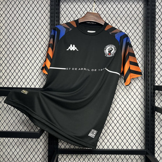 Camisa Kappa de aquecimento preta do Vasco da Gama 2024/25