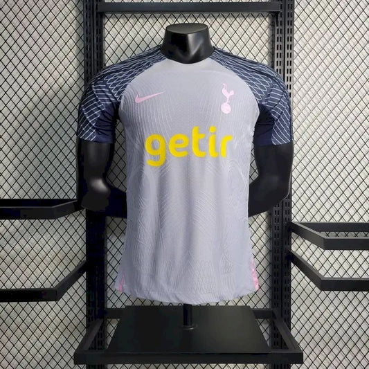 Camisa de treino pré-jogo do Tottenham Hotspur 2023/24, versão jogador, cinza