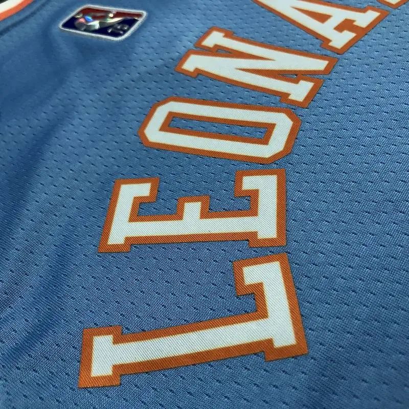 Camisa azul masculina do time Kawhi Leonard – Edição City do 75º aniversário