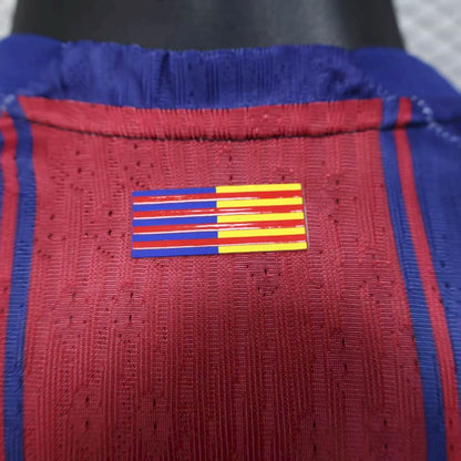 Barcelona 2025/26 Home Long Sleeves Jersey Player Version
