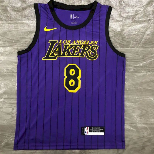 Camisa masculina Kobe Bryant 2018-19 roxa Swingman versão jogador – Edição City