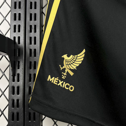 Men's Mexico 2025/26 Gold- Black Shorts