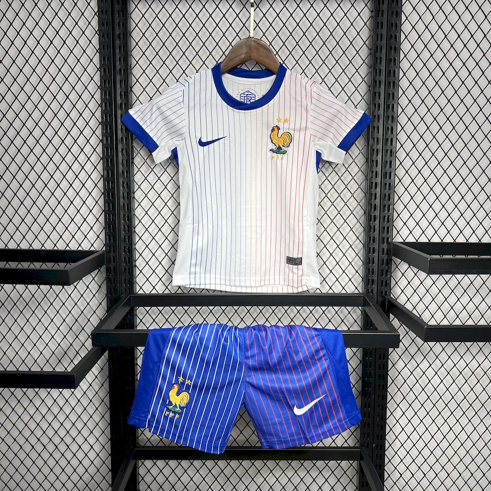 França 2024/25 Euro Away Kit Infantil