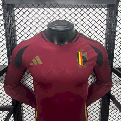 Camisa Bélgica Euro 2024/25 de manga comprida, versão para jogadores