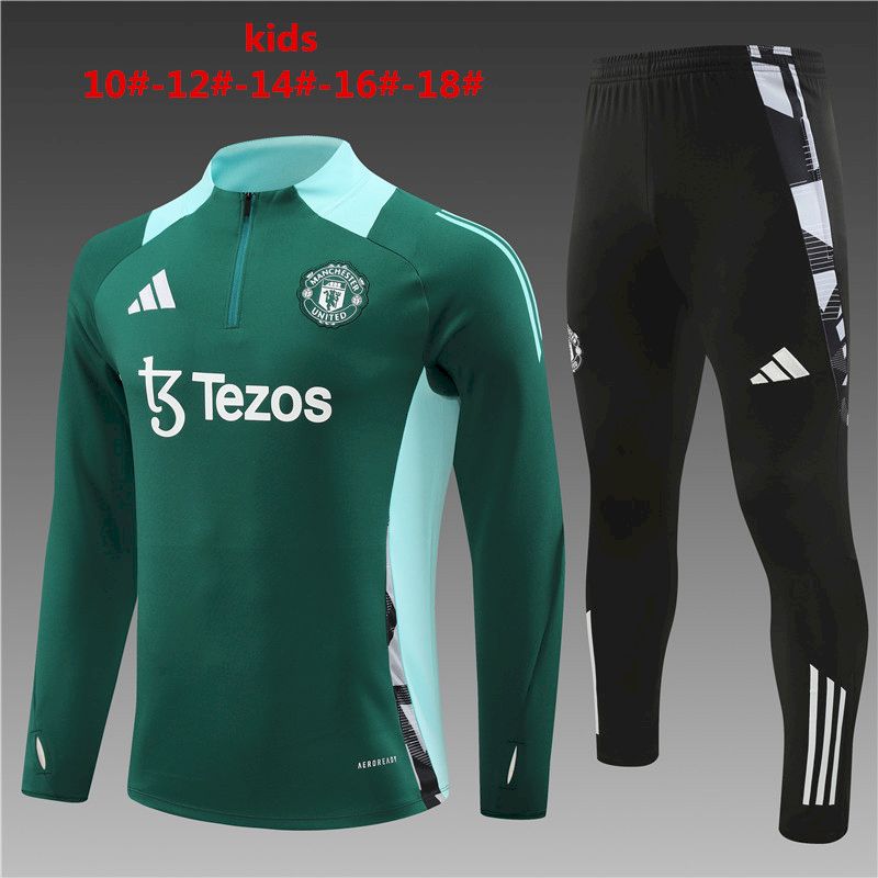 Suéter e calça infantil com zíper médio Manchester United 2024/25 14001