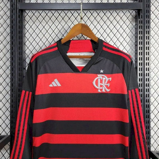 Camisa Flamengo Home 2024/25 Manga Longa