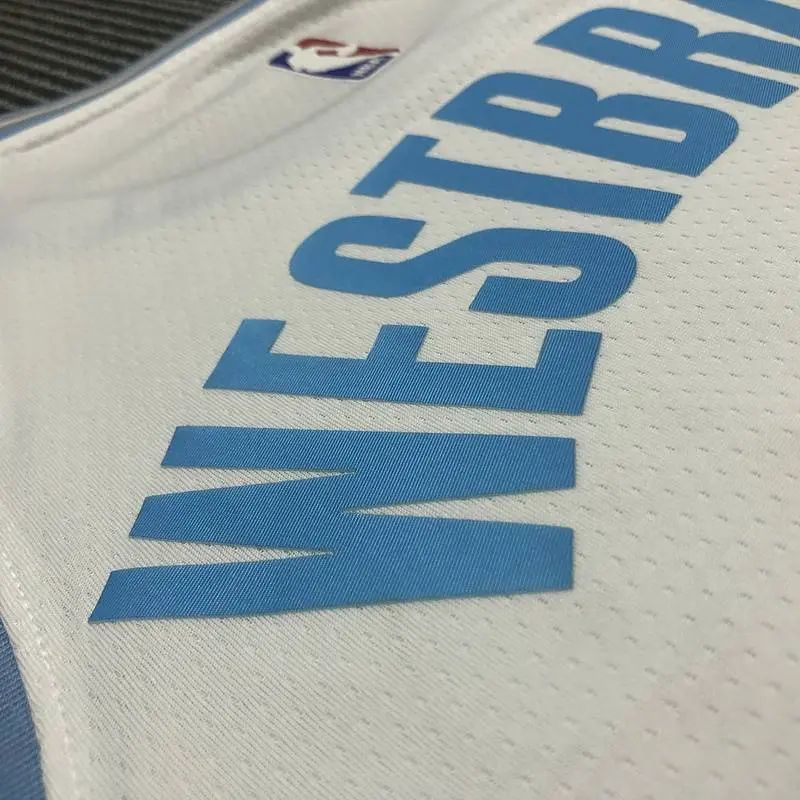 Camisa Russell Westbrook Branca Versão Jogador Masculina – Edição City