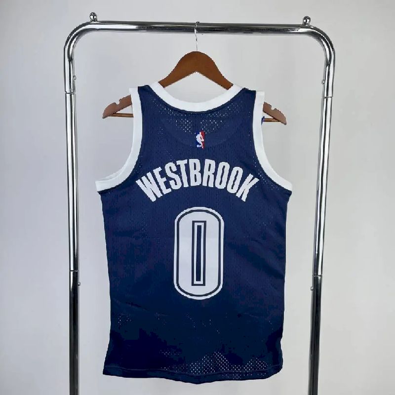 Camisa Masculina M&amp;N 2015/16 Russell Westbrook Azul Retro