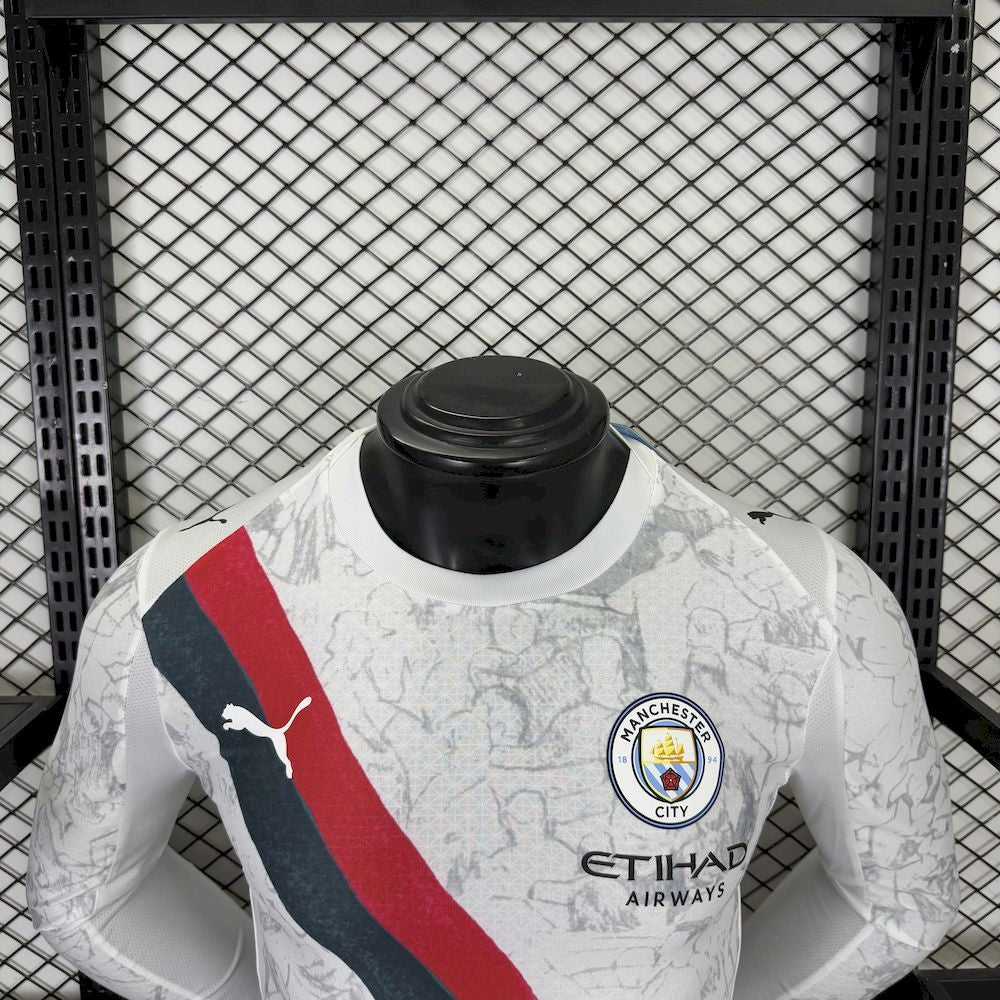 Manchester City 2025/26 Away Long Sleeves Jersey Player Version
