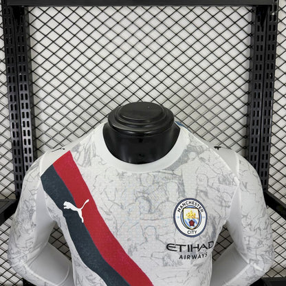 Manchester City 2025/26 Away Long Sleeves Jersey Player Version