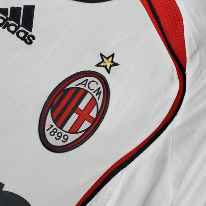 Camisa reserva de mangas compridas retrô do AC Milan 2006/07
