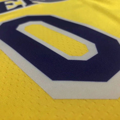 Camisa Masculina Kyle Kuzma Amarela Versão Jogador – Edição Clássica Retro