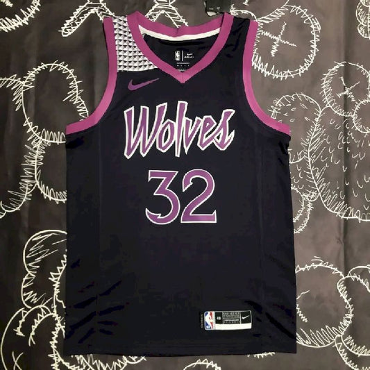 Camisa preta masculina Karl-Anthony Towns Team