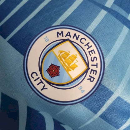 Camisa de treino pré-jogo do Manchester City 2023/24, versão jogador