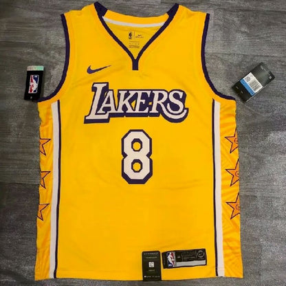 Camisa Kobe Bryant 8 Yellow City Edition Masculina Versão Jogador
