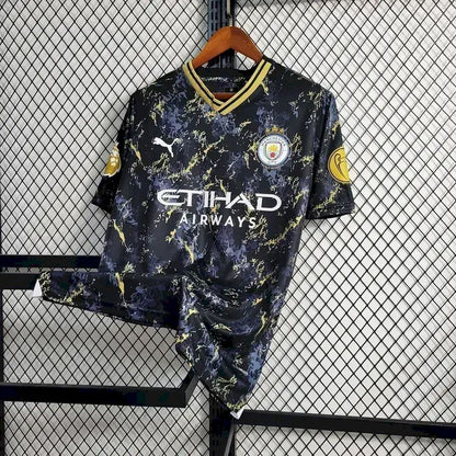 Camisa Manchester City 2023/24 Edição Especial Preta e Dourada