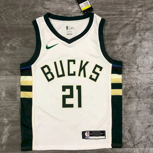 Men’s Jrue Holiday White 2020-21 Swingman Player Version Jersey – Association Edition