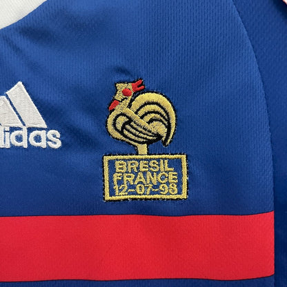 Camisa e shorts retrô infantil França 1998