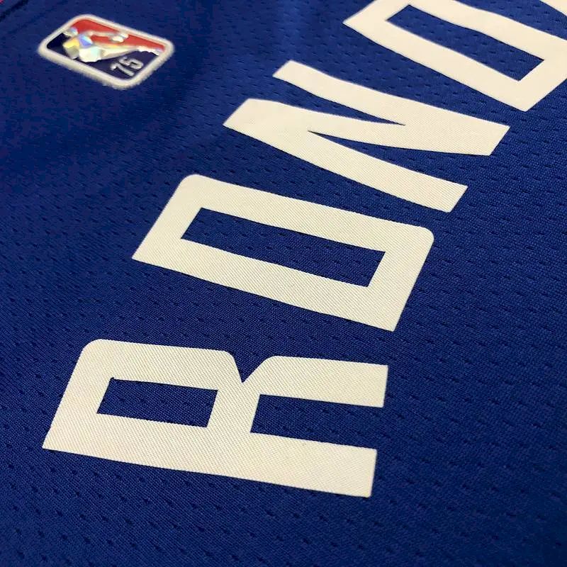 Camisa azul masculina Rajon Rondo Team – Edição de 75º aniversário