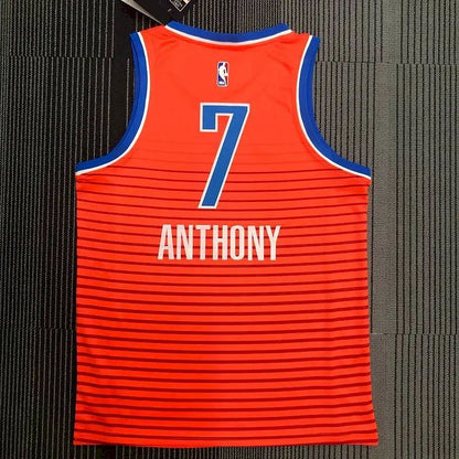 Camisa Carmelo Anthony Laranja Swingman Masculina – Edição Statement