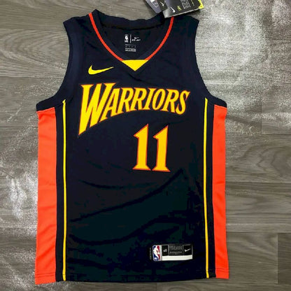 Camisa masculina Klay Thompson azul marinho versão jogador – edição clássica retrô