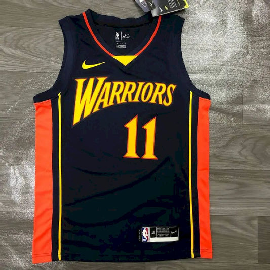 Camisa masculina Klay Thompson azul marinho versão jogador – edição clássica retrô