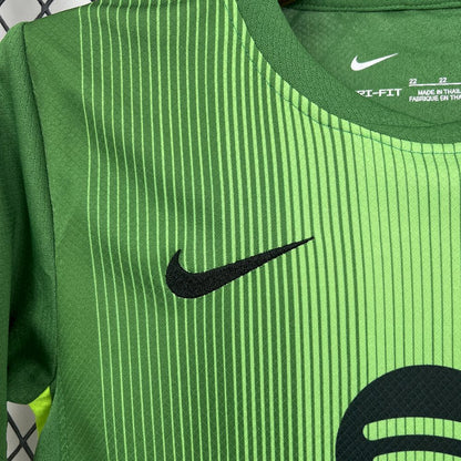 Barcelona 2025/26 Green Goalkeeper Kids Kit