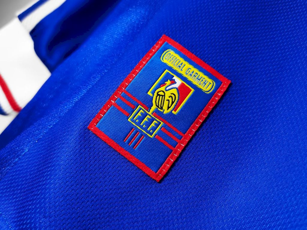 Camisa retrô de mangas compridas da França para a Copa do Mundo de 1998