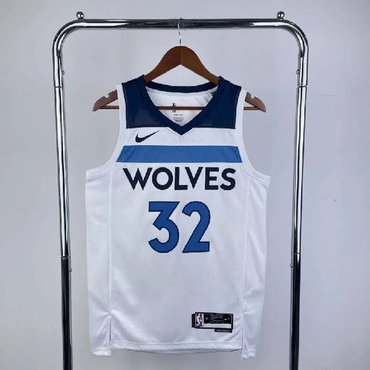 Camisa masculina Karl-Anthony Towns, branca, time titular, 2023