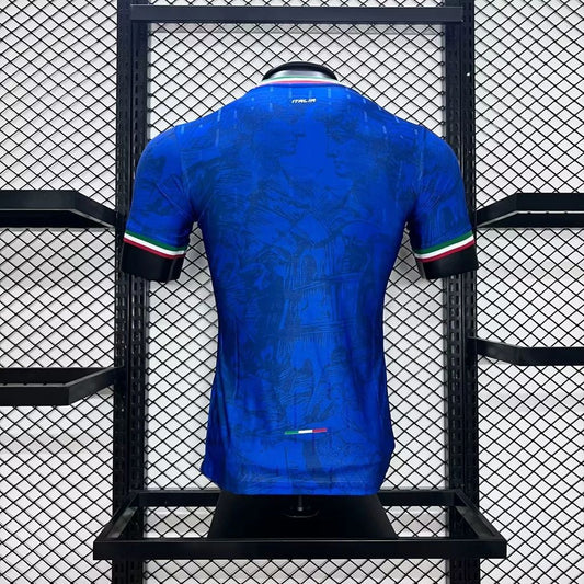 Men's Italy 2024/25 Blue co-branded version Jersey Player Version