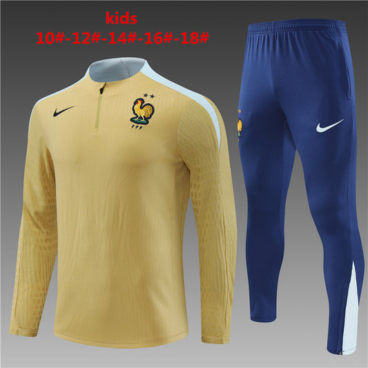 France 2023/24 Half-Zip Kids Sweater+Pant 14001