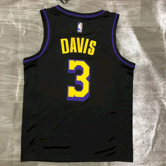 Camisa masculina Anthony Davis 2020-21 preta Swingman versão jogador – Noche Latina